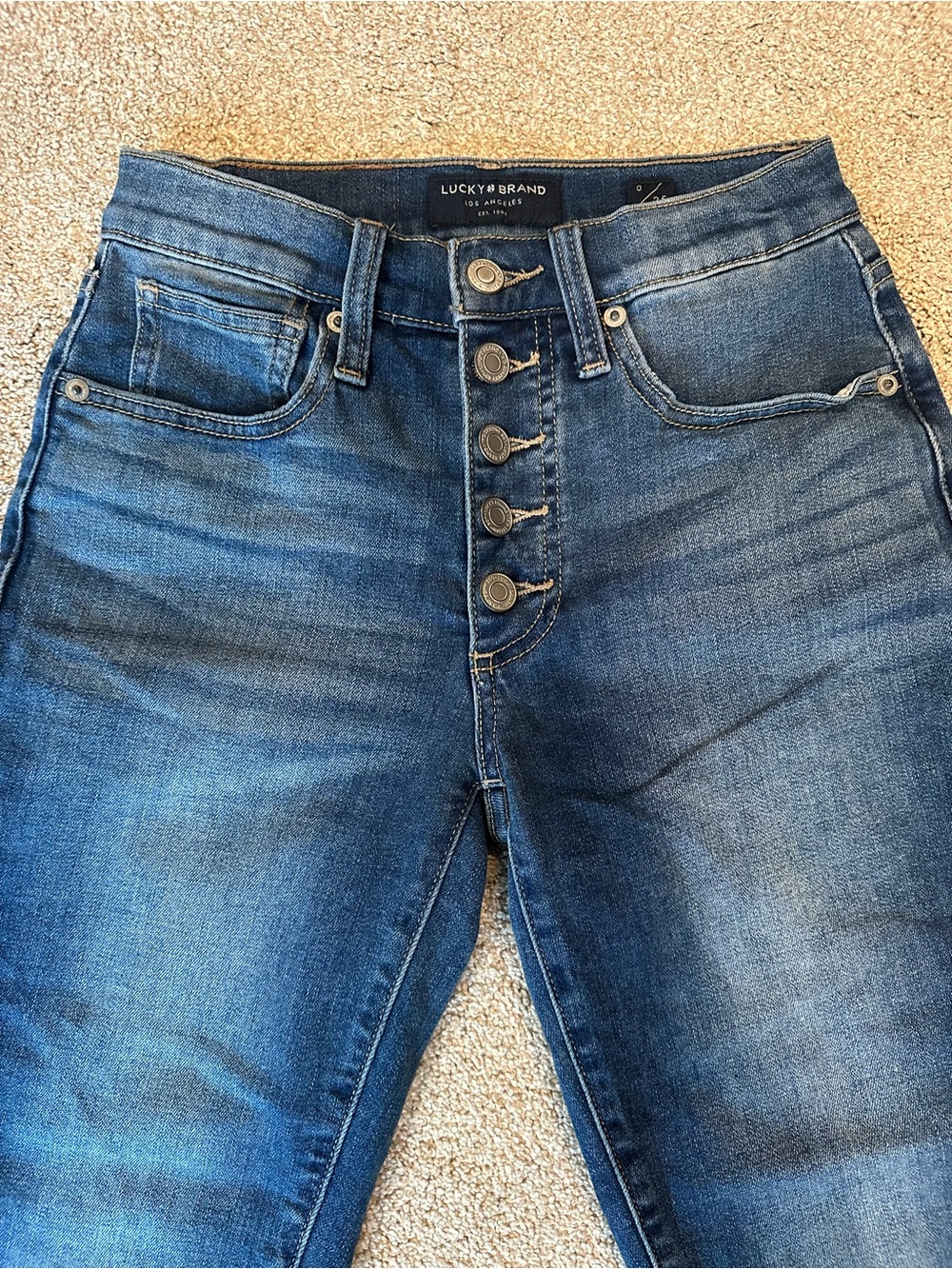 Lucky Brand Women's Bridgette Skinny High-Rise Button-Fly Jeans